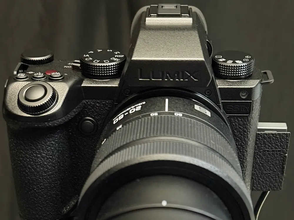 Front image of a Panasonic Lumix S5 IIX camera